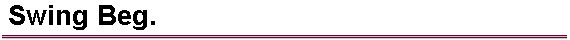 Swing Beg.