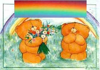 cartoon picture of rainbow (photo at the top) and Andrew Brownsword bears