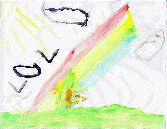 watercolor drawing of rainbow by Chris