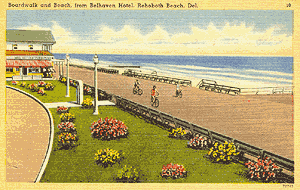 Old Rehoboth Beach Linen Postcard Circa 1940