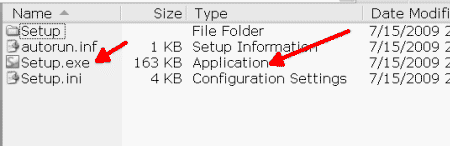 window with setup file