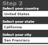 boxes for city, county, state