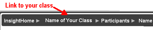 From update profile screen, go to class