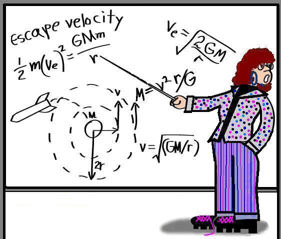 Wendy at whiteboard with lots of
                                  scary formulas